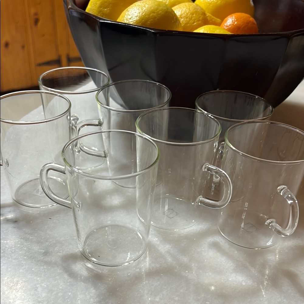Transparent Glass Mug Set